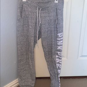 light grey sweatpants from pink